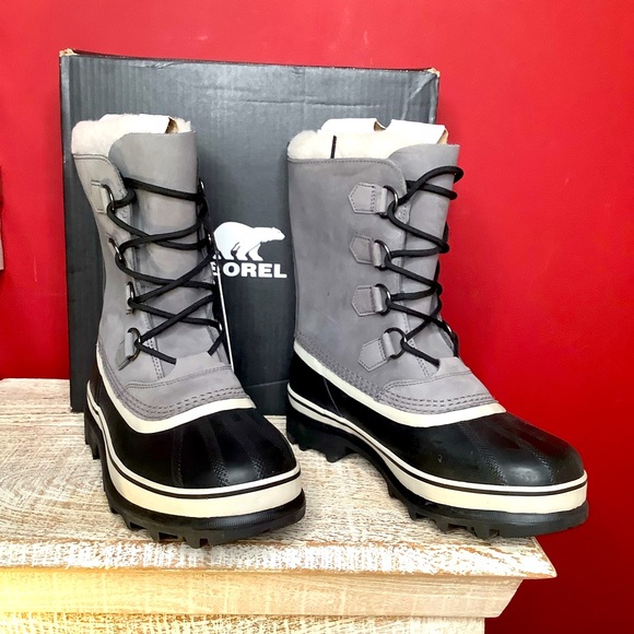 SOREL WP Sz 9 NWT Caribou Shale & Stone Winter Boots -40* Rated Faux Fur Lined - Picture 3 of 12